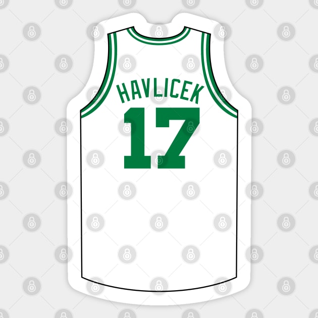 John Havlicek Boston Jersey Qiangy Sticker by qiangdade